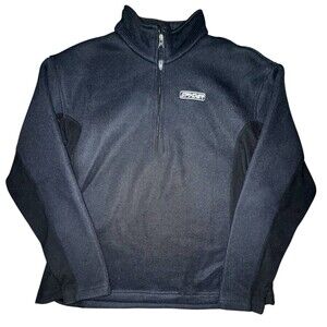 Spyder Sweater Mens Large Black 1/4 Zip Pullover Long Sleeve Heavyweight
